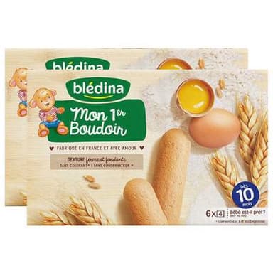 Blédina Mon 1er boudoir Bébé Dès 10 mois, Lot de 2x120g