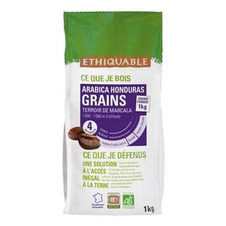 Ethiquable - Commerce Equitable Café en grains Bio du Honduras, 1kg