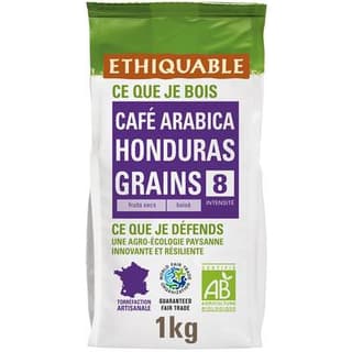Ethiquable - Commerce Equitable Café en grains Bio du Honduras, 1kg