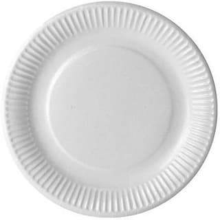 ACTUEL Assiettes en carton blanc 23cm compostables, 50 assiettes