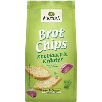 Alnatura Chips de Pain Ail et Herbes Bio, 100g