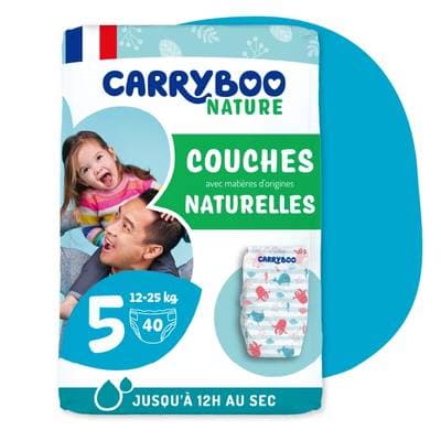 Carryboo Nature Couches naturelles et chou, T5 (12-25kg), 40 couches