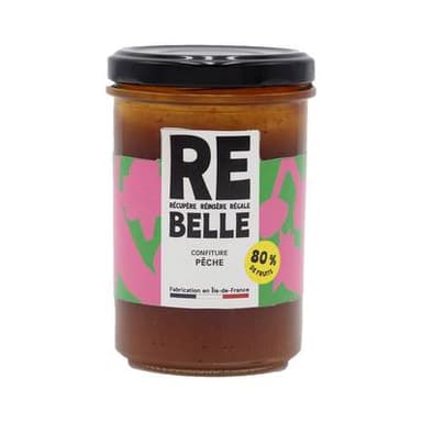 Confiture Re-Belle Confiture de Pêche, 230g