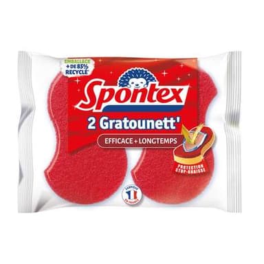 Spontex Éponges gratounett' structure renforcée, 2 éponges