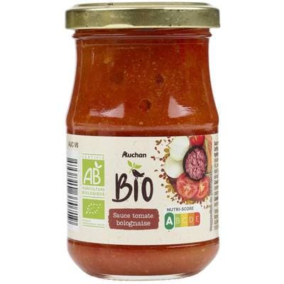 Auchan BIO Sauce Tomate Bolognaise Bio en bocal, 200g
