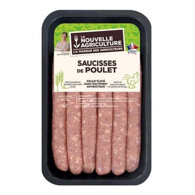 La Nouvelle Agriculture Saucisses de Poulet, 6x50g