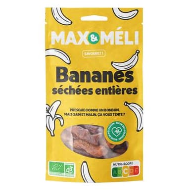 Max et Méli Bananes Séchées d'Equateur Bio, 250g