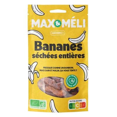 Max et Méli Bananes Séchées d'Equateur Bio, 250g