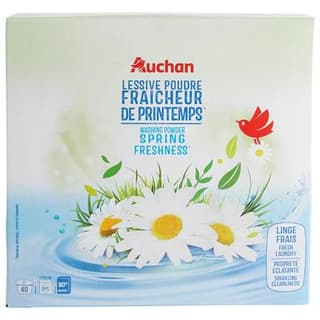 Auchan Lessive en poudre Fraicheur, 2kg
