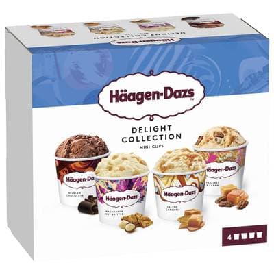 Häagen-Dazs Minis pots crème glacée Delight Collection, 4 pots - 324g