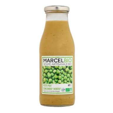 Marcel Bio Soupe petits pois, concombre et menthe Bio, 48cl