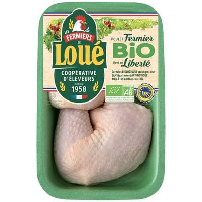 Loué Cuisses de Poulet Fermier Bio, 2x240g