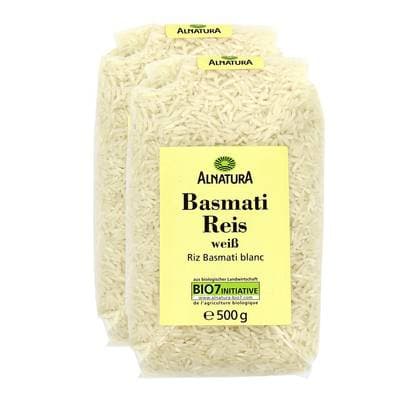 Alnatura Riz Basmati blanc bio en vrac, Lot de 2x500g