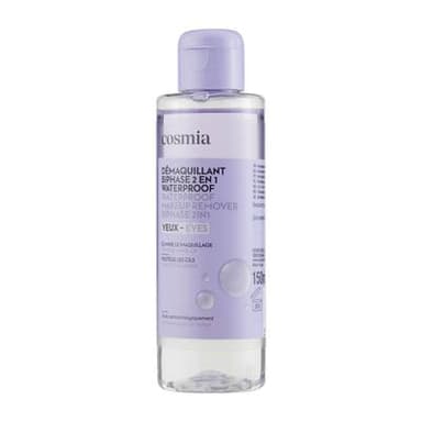 COSMIA Démaquillant pour les yeux biphase 2 en 1 waterproof, 150ml