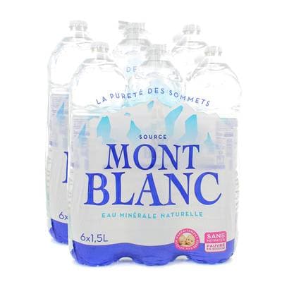 Source Mont Blanc Eau minérale naturelle, Lot de 2 - 6x1,5L