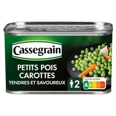 Cassegrain Petits pois carottes tendres et fondants, 265g