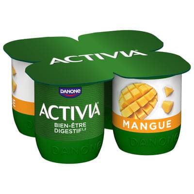 Activia Yaourt mangue bifidus, 4x125g