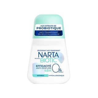 Narta Déodorant Biotic Efficacité Anti-Odeurs Invisible, 50ml