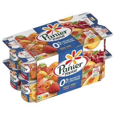 Panier de Yoplait Yaourts Fruits Panachés 0%mg, 16x125g