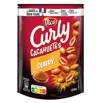 Curly Cacahuètes Curry, 150g
