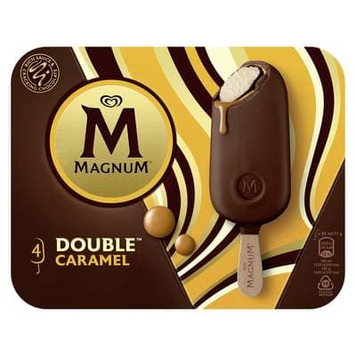 Magnum Bâtonnets glacés Double caramel, 4 bâtonnets - 284g