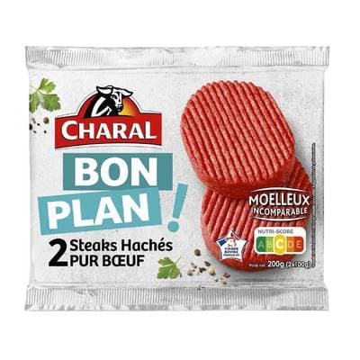 Charal Steak Haché Bon Plan, 2x100g