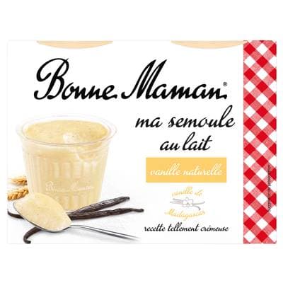 Bonne Maman Semoule au lait à la vanille, 4x100g