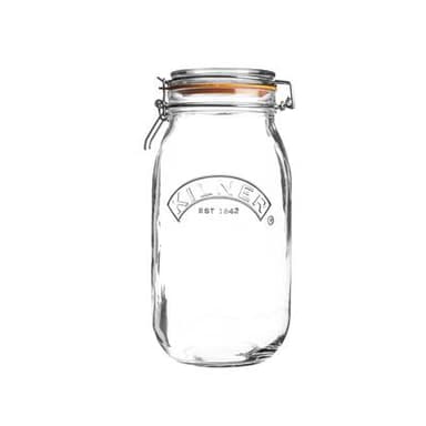 Kilner Bocal en verre rond avec fermeture mécanique, 2L