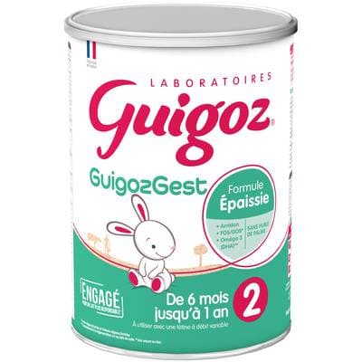 Guigoz Lait bébé en poudre Guigozgest épaissi 2ème âge, 6-12 mois, 830g