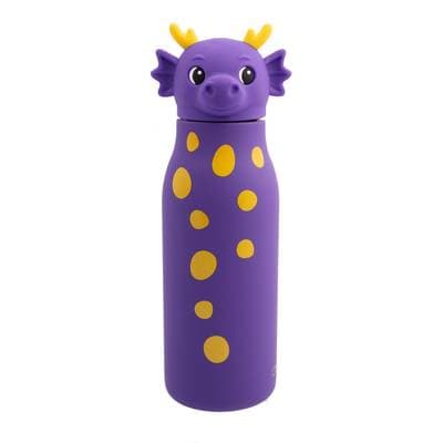 Dotz Bouteille en acier inoxydable à double paroi avec paille en silicone Zigo, 350ml
