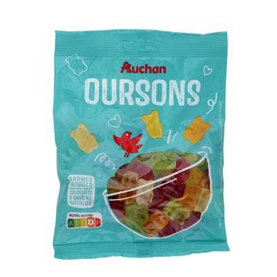 Auchan Bonbons oursons gélifiés, 200g