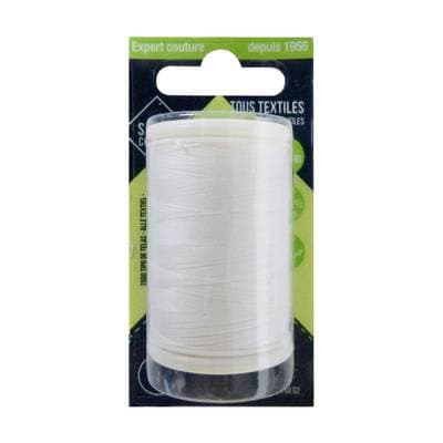 Style couture Fil polyester 500m Blanc, 1 pièce