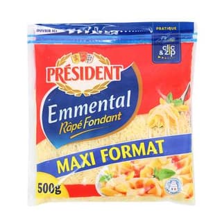Président Emmental râpé fondant, 500g