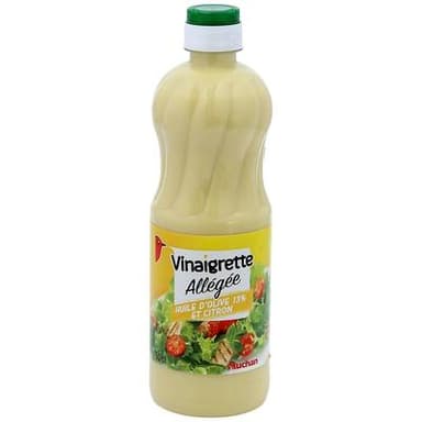 Auchan Sauce vinaigrette allégée huile d'Olive et citron, 50cl