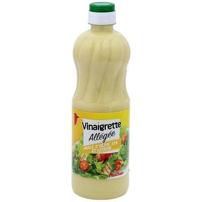 Auchan Sauce vinaigrette allégée huile d'Olive et citron, 50cl