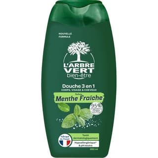 L'Arbre Vert Bien-Etre Douche 3en1 Menthe fraîche, 260ml