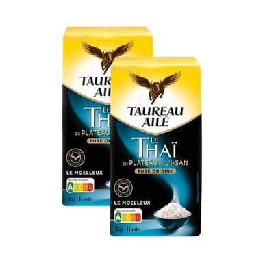 Taureau Ailé Riz Thai du plateau de l'I-San, Lot de 2x1kg