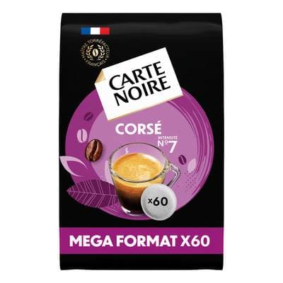 Carte Noire Dosettes de café Corsé n°7 compatibles Senseo, 60 dosettes
