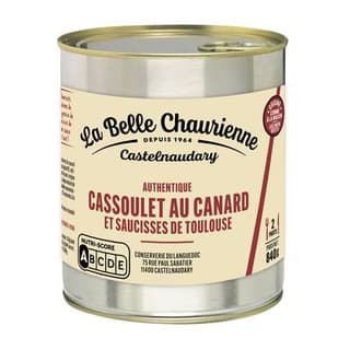 La Belle Chaurienne Authentique Cassoulet au Canard et Saucisse de Toulouse, 840g