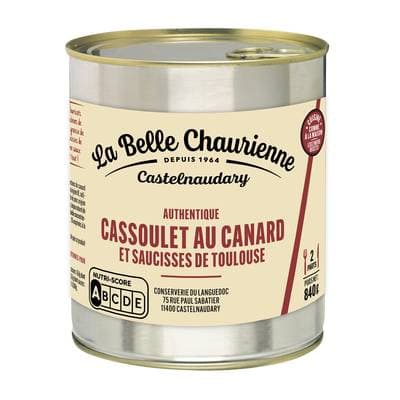 La Belle Chaurienne Authentique Cassoulet au Canard et Saucisse de Toulouse, 840g