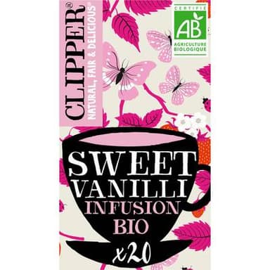 Clipper Infusion Sweet Vanilli - Vanille Fraise Bio - 20 sachets, 40g