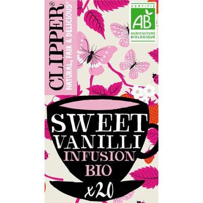 Clipper Infusion Sweet Vanilli - Vanille Fraise Bio - 20 sachets, 40g