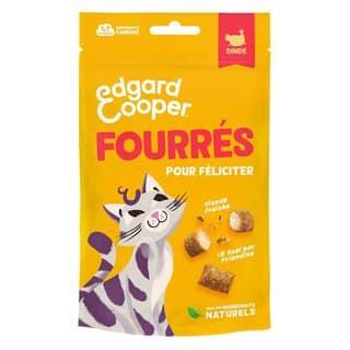 Edgard Cooper Fourrés à la Dinde Sans Céréales - Friandise pour Chat, 60g