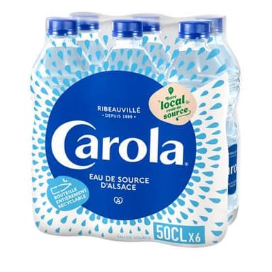 Carola Eau de souce d'Alsace, 6x50cl