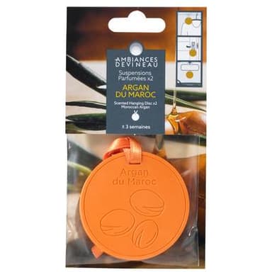 Ambiances Devineau Suspensions parfumées terre d'argile argan du Maroc, 2 suspensions