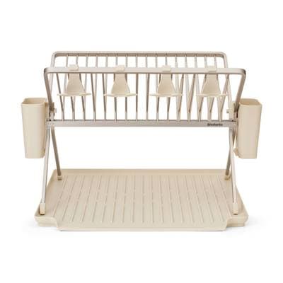 Brabantia Egouttoir à vaisselle pliable, large - Soft Beige