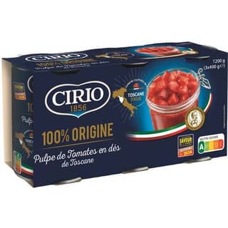 Cirio Pulpe de tomate en dés de Toscane, 3x400g