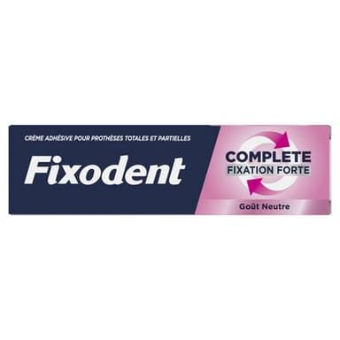 Fixodent Crème Adhésive pour Prothèses Complete Fixation Forte, 47g