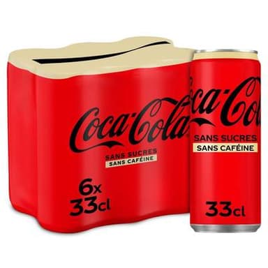 Coca-Cola Sans caféine, sans sucres, 6x33cl