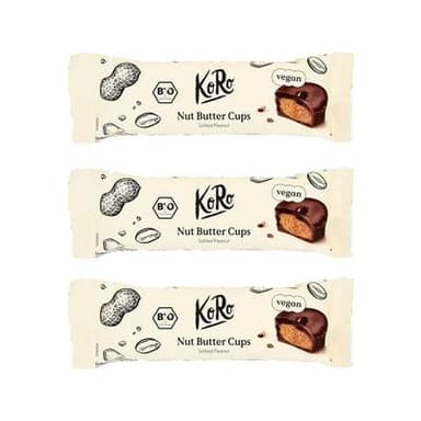 Koro Bouchées Nut Butter Cups beurre de cacahuète salé bio, Lot de 3 - 3x13g